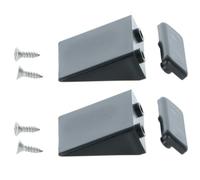 Cyclingcolors 2x Tope de persiana triangular de 40 mm con contraplaca y tornillos Soporte para persiana Caja para enrollar y desenrollar Carpintería, negro