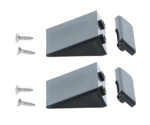 Cyclingcolors 2x Tope de persiana triangular de 40 mm con contraplaca y tornillos Soporte para persiana Caja para enrollar y desenrollar Carpintería, negro