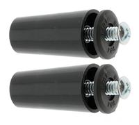 Cyclingcolors 2x Tope final de hoja de persiana cónico 40mm Ø22mm en PVC con arandela y tornillo Persiana Caja de enrollado y desenrollado Carpintería, negro