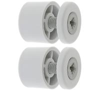 Cyclingcolors 2x Tope final de hoja de persiana redonda 15mm Ø22mm en PVC con arandela y tornillo Persiana Caja de enrollado y desenrollado Carpintería, gris claro
