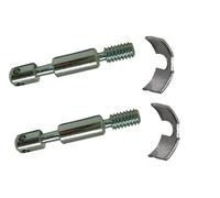 cyclingcolors 2X Tornillo de Cama 6mm x 50mm + 2X Media Luna Tuerca Perno unión Conector Arandelas encuadernación conexión de Muebles