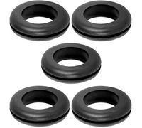 cyclingcolors 5x pasacables goma negro redondo abiertos cables paneles junta anillo eléctrico arandela negro (D1 = 8 x d =6 x H1 = 1 mm)