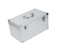 CYDZSRA Estuche de Almacenamiento de Instrumentos Resistente Estuche de Herramientas de Mano portátil Caja de Almacenamiento Equipo de construcción de, Negro y Plateado, 30x17x16cm