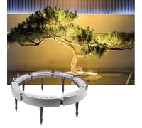 CYHTYM Foco circular para árboles de jardín exterior, 24 V CC, 12 W, para palmeras, iluminación inalámbrica expandible e interconectada.(Warm Light Lamp,7 SETS)