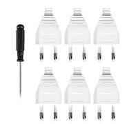 CYIOU Conector Plano de Seguridad Enchufe Bipolar Macho Enchufe Plano Clavija Enchufe Macho Bipolar con Destornillador para Cable de alimentación 2.5A/250V