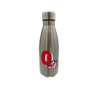 CyP Brands Atlético de Madrid - Botella Agua de Acero Inoxidable, Cierre Hermético, con Diseño Letra Q en Rojo, 550 ml, Color Metalizado, Producto Oficial