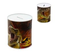 CyP Brands – Hucha cilíndrica Jurassic World Danger – Metal, sellada, multicolor, mediana