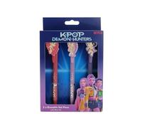 CYP Brands Set de 3 bolígrafos borrables K-Pop Demon Hunters, multicolor, licencia oficial