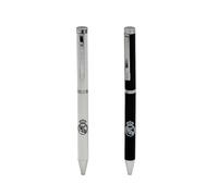 CyP Brands- Real Madrid, Set con Dos Bolígrafos, Estuche, Escritura, Caja Regalo, Color Blanco, Producto Oficial