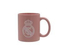 CYP TAZA CERAMICA ROSA CON ESCUDO BLANCO EN CAJA REAL MADRID TAZAS 8x11x9 Cms.