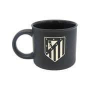 CYPBRANDS Atlético de Madrid, Taza, Taza Cerámica, Desayuno, Menaje, Tazas Originales, Color Negro, Producto Oficial