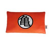 CYPBRANDS Dragon Ball - Cojín Diseño Goku, Peluche, Dimensiones 36 x 6,8 x 20 cm, Color Rojo y Negro, Producto Oficial