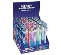 CYPBRANDS K-Pop Demon Hunters- Bolígrafo borrable,Tinta azul,Gel pen, Rumi, Mira, Zoe, Derpy, Spinner Huntrix, Logo, Saja Boys, Multicolor, Producto Oficial,