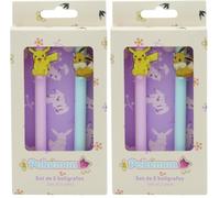 CYPBRANDS Pokemon, Bolígrafo, Set de 2 bolígrafos, Eeve, Pikachu, Escritura, Multicolor, Producto Oficial (Paquete de 2)