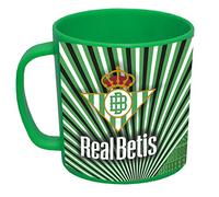 CYPBRANDS Real Betis Balompié- Taza, Desayuno, Menaje, Vajilla, Vaso, Microondas, Apto para lavavajillas, Color verde, Libre BPA, Producto oficial