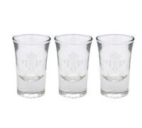 CYPBRANDS Real Betis Balompié, Vaso de Chupito, Vidrio, Resistente, Apto para Lavavajillas y Microondas, Capacidad 34 ml, Producto Oficial