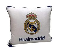 CYPBRANDS Real Madrid CF - Cojín para Hogar, Unisex, Forma Cuadrada, Material Sintético, Multicolor, Producto Oficial