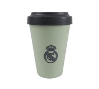 CYPBRANDS Real Madrid, Vaso, Vaso para llevar, Take Away, Vaso con Tapa, Color Verde, Producto Oficial