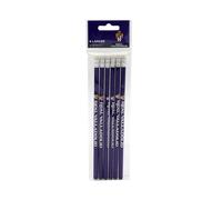 CYPBRANDS Real Valladolid, Set de Papelería, Lápices con goma de borrar, Escritura, Material Escolar, Color Morado, Producto Oficial