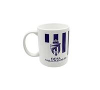 CYPBRANDS Real Valladolid Taza, Cerámica, Escudo, Pucela, Desayuno, Menaje, Color blanco, Producto Oficial