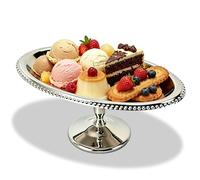 Cyrank Tazón de postre de acero inoxidable, taza de postre con patas, tazón para servir helado, forma ovalada para ensalada, refrigerio, fruta, pudín, fiesta de yogur (Estilo 2)