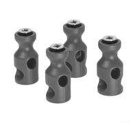 CYRENT 4 unids Basin Waste Rod Connector Plastic Sink Drain Joiner Grey Bathroom Repair Kit Quick Replacement Easy Install