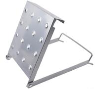 CYRENT Escalera plegable multifunción de aluminio plateado - Herramienta telescópica y estante de almacenamiento para uso doméstico (empaquetado individualmente) (plata)