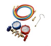 CYRENT Juego de manómetros para R410A R32 R404A R134A con agente refrigerante con 3 mangueras Herramienta de diagnóstico de aire acondicionado (B)