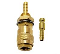CYRENT Kit de conector rápido de 6 piezas de 8 mm, accesorios de manguera de aire y agua para sopletes de soldadura y líneas de gas (amarillo)