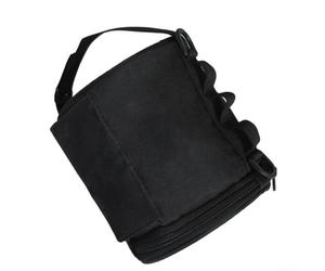 CYRENT Portarrollos tácticos Oxford 600D con asa para camping, al aire libre, senderismo, pesca, viajes, dispensador de rollo portátil, color negro
