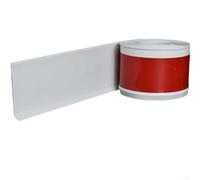 CYRENT Rodapié de PVC de 4 metros, fácil de instalar, borde en L, protección moderna y elegante para la oficina en casa, marrón oscuro, amarillo, gris, moldura de suelo de 8 cm (blanco)