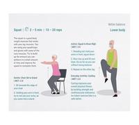 CZMDKEXM Stability and Balance Exercises Senior Health Guide Educational Metal Tin Sign for Elderly Home Gym Fall Prevention Wall-Art 8 X 12 in
