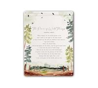 CZMDKEXM The Peace of Wild Things Tin Sign Calming Quote for Bedroom Office Nature Inspired Wall-Art (8 X 12 in)