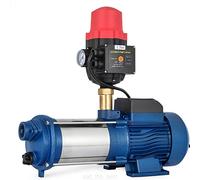czyuRachel Bomba centrífuga multietapa, bomba centrífuga de acero inoxidable de 2500W 2850 RPM 6600L/H, bomba de agua para jardín, bomba centrífuga para casa y jardín con interruptor de presión para