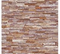 d-c-fix papel pintado de pared Arena de pared de piedra - paneles 3D - lavable y impermeable - vinilo decorativo mural revestimiento pegatinas PVC - para cocina, baño, dormitorio - 67,5 cm x 4 m