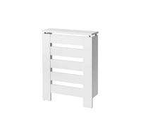 D&J Muebles Kit Cubre Radiador Blanco 60cm Moderno Hércules | Mueble Decorativo de Madera con Listones | Oculta Radiador con Fácil Montaje | (60cm - 90cm - 120cm) 60x83,5x19,5