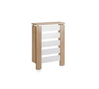 D&J Muebles Kit Cubre Radiador Roble y Blanco 60cm Moderno Hércules | Mueble Decorativo con Listones | Oculta Radiador con Fácil Montaje | (60cm - 90cm - 120cm) 60x83,5x19,5