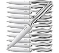 D.Perlla Juego de 12 Cuchillos de Carne Acero Inoxidable, cuchillo Chuleteros, 23CM