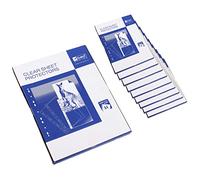 D.RECT - 10 cajas de cartón x 100 unidades de fundas para documentos de 40 µm/Mic/micras, grosor: 0,04 mm, A4, caja de cartón transparente, 1000 unidades