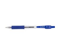 D.RECT 101323 294 - Bolígrafo con mango ergonómico de goma para oficina y hogar, grosor de trazo 0,7 mm, color azul y azul