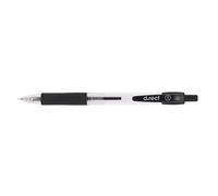 D.RECT 294 - Bolígrafo con mango ergonómico de goma para oficina y hogar, grosor de trazo 0,7 mm, color negro