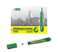 D.RECT 3150 - Rotulador para pizarras blancas y rotafolios (borrable, punta redonda, 12 unidades), color verde
