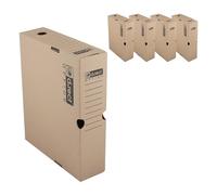 D.RECT 5 cajas archivadoras 1080 para mudanzas, tamaño A4, 80 mm, color marrón