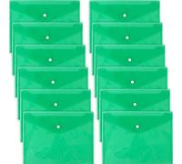 D.RECT 5530 12 unidades A4 | Carpeta para documentos con botón de presión | Carpeta para documentos | Verde