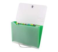 D.RECT 5540 Bolsa para Documentos | Clasificador de Documentos | Escuela, Alfabético, Bolsillos para Documentos Expandibles | Clasificador de 12 Compartimentos, Escuela, Oficina, Hogar | A4 Verde