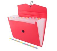 D.RECT 5580 Carpeta de archivos extensible A4 | Acordeón Carpeta Clasificadora de documentos con 12 Compartimentos | Carpeta de Acordeon | color rojo