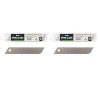 D.RECT 7212- Cuchillas de repuesto para Cúter, 18 mm, 10 unidades, Cuchilla cutter troceable, Cuchilla tronzable (Paquete de 2)