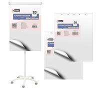D.RECT Bloc de Papel para Flipchart 650×1000 mm - Pack de 3 Bloques, 60 Hojas - 80 g/m² Superficie Lisa - Papel para Presentaciones y Formación