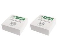 D.RECT Bloque de notas de papel de repuesto (para caja de notas, 85 x 85 x 30 mm, 300 hojas, color blanco) (Paquete de 2)