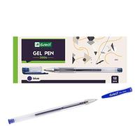 D.RECT Boligrafo de Gel 0,3 mm, Boligrafos de Gel 12 piezas, Bolígrafo de Gel con Agarre Ergonómico, Línea de Escritura Fina, Bolígrafos de Mina de Gel, Azul